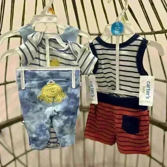 LOT 0-3 Month Boys Summer Carters Set (1) Newborn Boys Summer Set - Picture 3 of 8